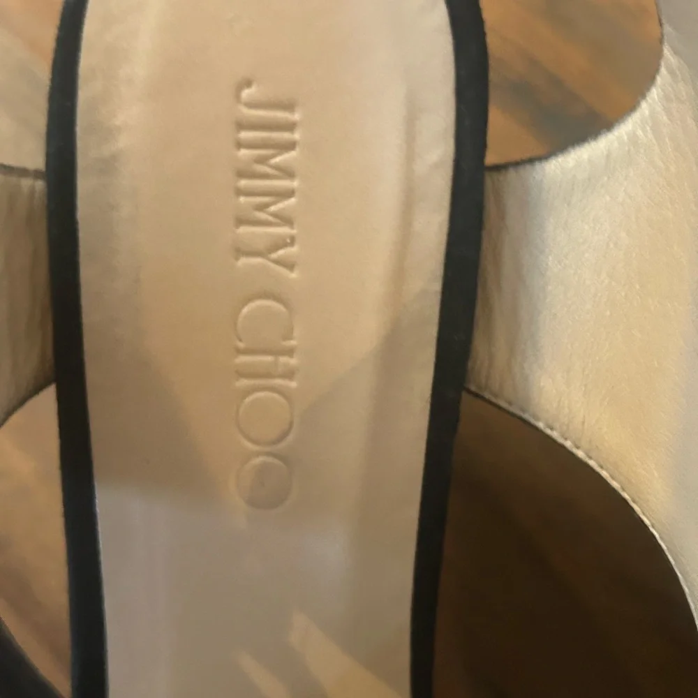 Jimmy Choo Elegant Black Suede Wedge Heels size 41 - Picture 4 of 16